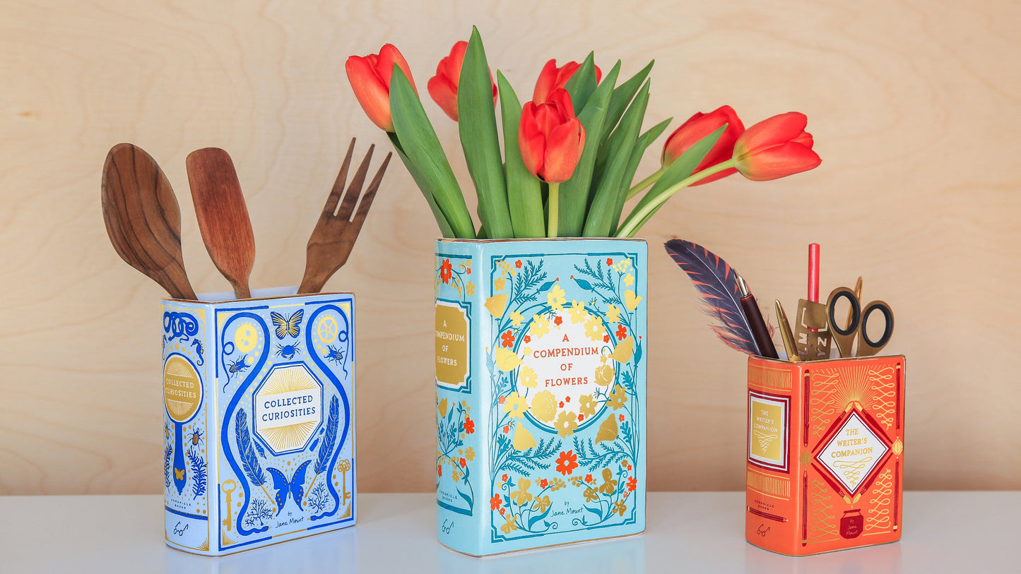 Bibliophile Ceramic Vase